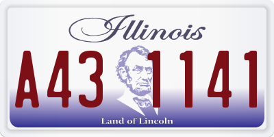 IL license plate A431141