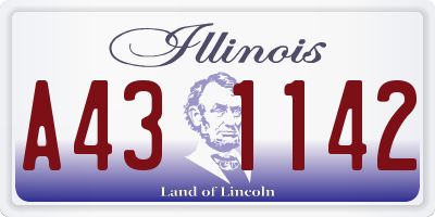IL license plate A431142