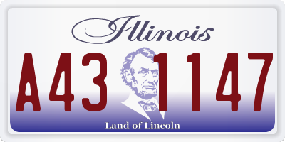 IL license plate A431147