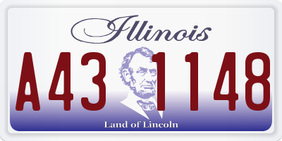 IL license plate A431148