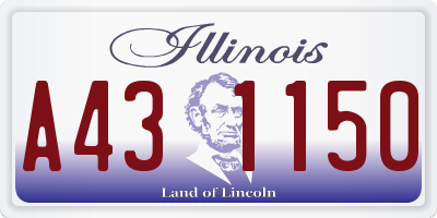 IL license plate A431150