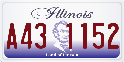 IL license plate A431152
