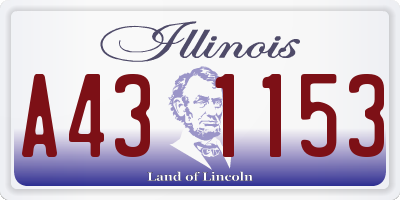 IL license plate A431153