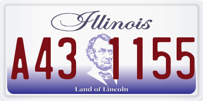 IL license plate A431155