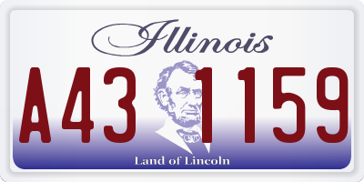 IL license plate A431159
