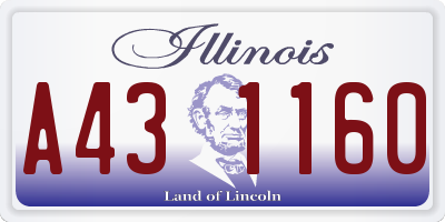 IL license plate A431160