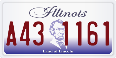 IL license plate A431161