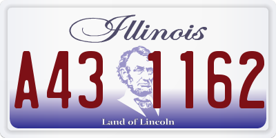 IL license plate A431162