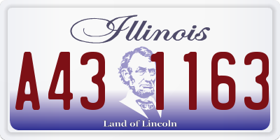 IL license plate A431163