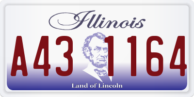 IL license plate A431164