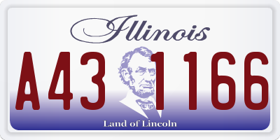 IL license plate A431166