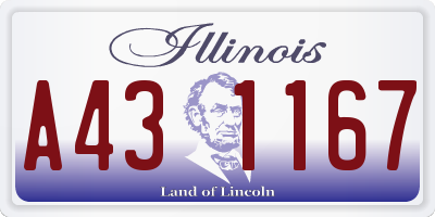 IL license plate A431167