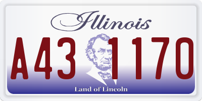 IL license plate A431170