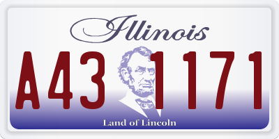 IL license plate A431171