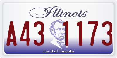 IL license plate A431173