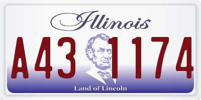 IL license plate A431174