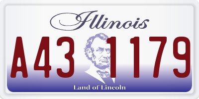 IL license plate A431179