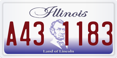 IL license plate A431183