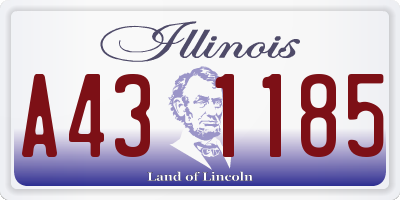 IL license plate A431185
