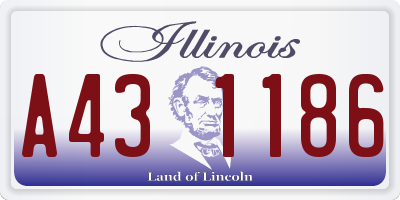 IL license plate A431186
