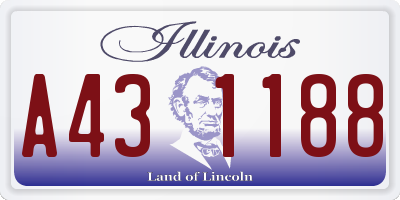 IL license plate A431188
