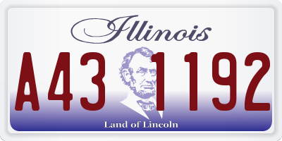 IL license plate A431192