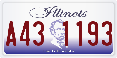 IL license plate A431193