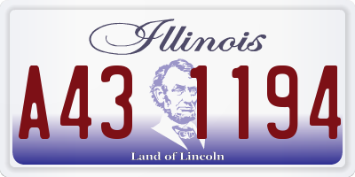 IL license plate A431194