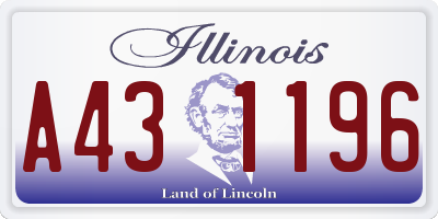 IL license plate A431196