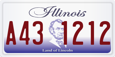 IL license plate A431212
