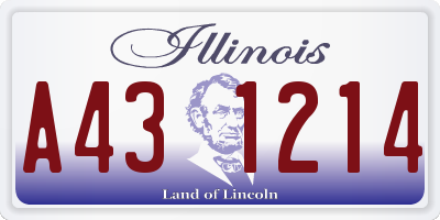 IL license plate A431214