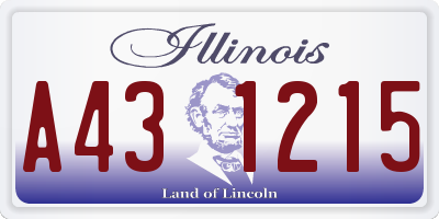IL license plate A431215