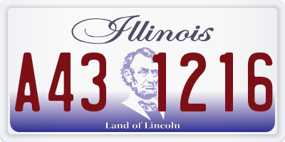 IL license plate A431216