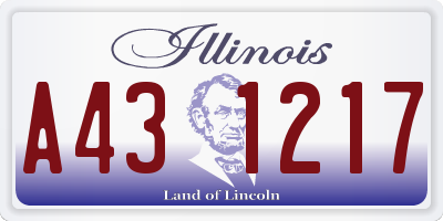 IL license plate A431217