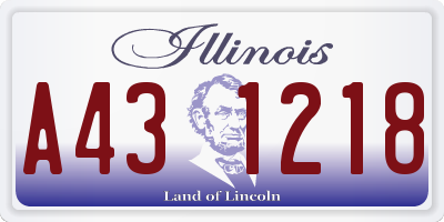 IL license plate A431218