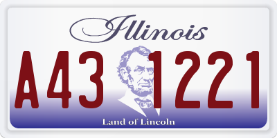 IL license plate A431221