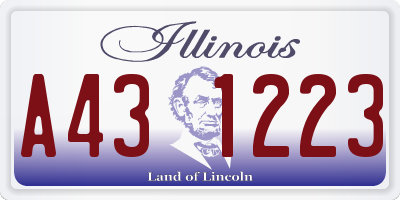 IL license plate A431223