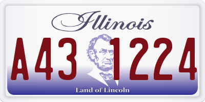 IL license plate A431224