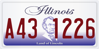 IL license plate A431226