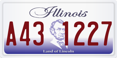 IL license plate A431227