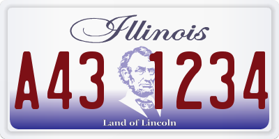 IL license plate A431234