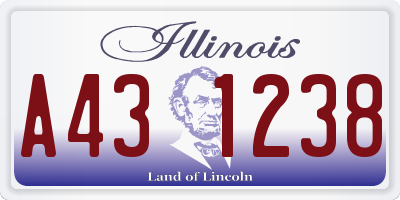 IL license plate A431238