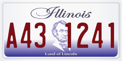 IL license plate A431241