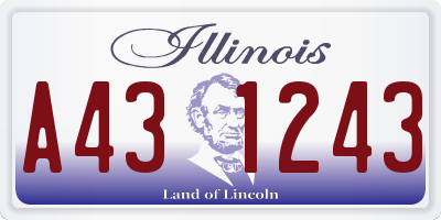 IL license plate A431243
