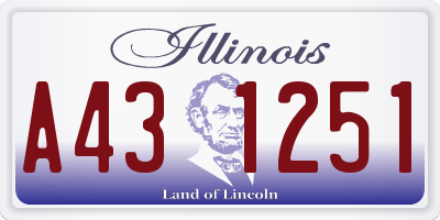 IL license plate A431251
