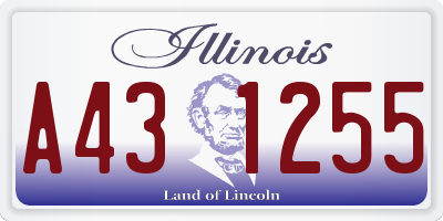 IL license plate A431255