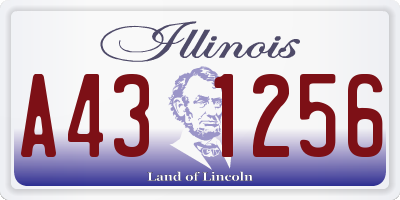 IL license plate A431256