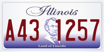 IL license plate A431257