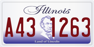 IL license plate A431263