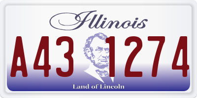 IL license plate A431274